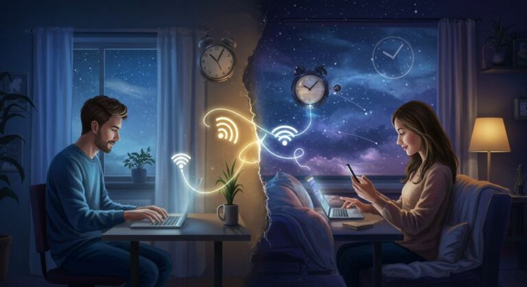 📘 Wi-Fi - Amor e Um Fuso Horário de Saudade - Backup de Beijos - Capítulo 7 - Quando os Desejos Ficam Salvos na Nuvem"Teu corpo me visita no escuro da mente, onde minha memória