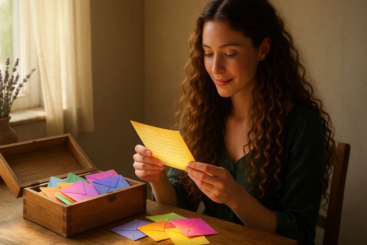 A Caixa das Cartas que Nunca Foram - Capítulo 16. No fundo de uma pequena sala perfumada com alfazema seca e vela de mel