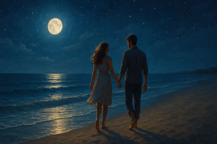 A Noite da Praia. Lucas sente o chamado irresistível da memória e, em poucos instantes, está novamente naquela noite em que o mar