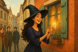 As Janelas que Sussurram. Clara caminhava lentamente pela rua de pedras antigas, com o olhar curioso de quem percebe beleza nos detalhes