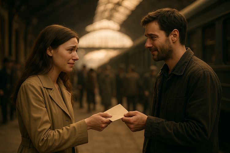 O Último Adeus, o Primeiro Olhar. Daniel estava sentado no velho banco do parque, o vento leve balançando as folhas das árvores ao seu redor.