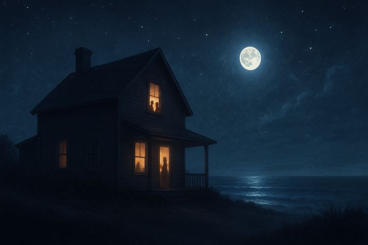 Ecos de Nós Dois. Na última noite na casa do avô, Lucas sentou-se na sala em silêncio, deixando que o crepitar da madeira velha e o