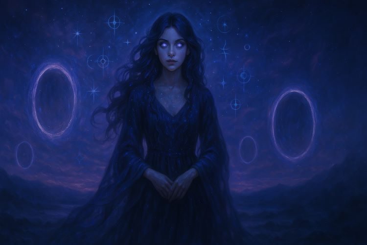 Capítulo III Nyara Capítulo III: Nyara – Senhora dos Sonhos e Portais (Elemento: Éter)Nyara nunca soube ao certo se nasceu ou despertou.