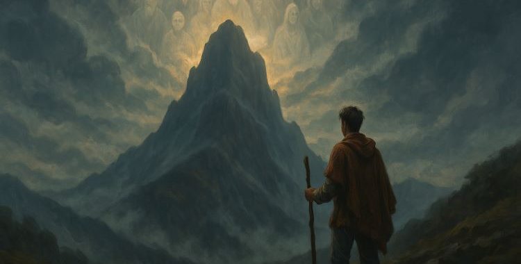 O Chamado da Montanha Sagrada. Não com palavras, mas com uma vibração ancestral que pulsa na alma dos escolhidos.