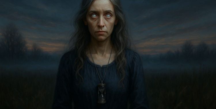 O Círculo das Oito – Capítulo VIII Vaelith O Círculo das Oito - Capítulo VIII: Vaelith – A que vê o futuro queimada pela verdade (Elemento: Tempo)Vaelith nasceu sob o eclipse,